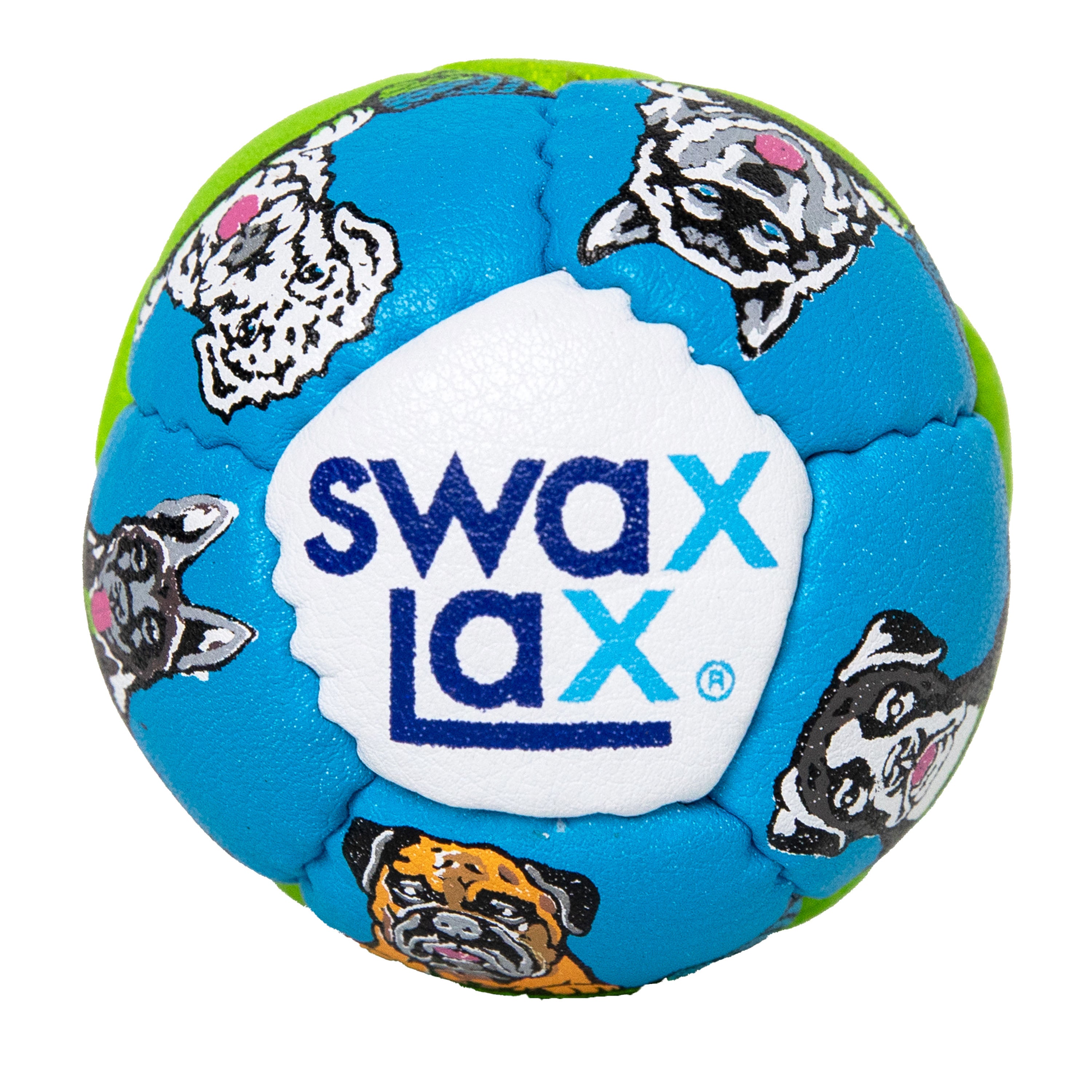 Face Off Dogs Swax Lax Lacrosse Practice Ball Pattern Indoor and Outdoor Training - Front View