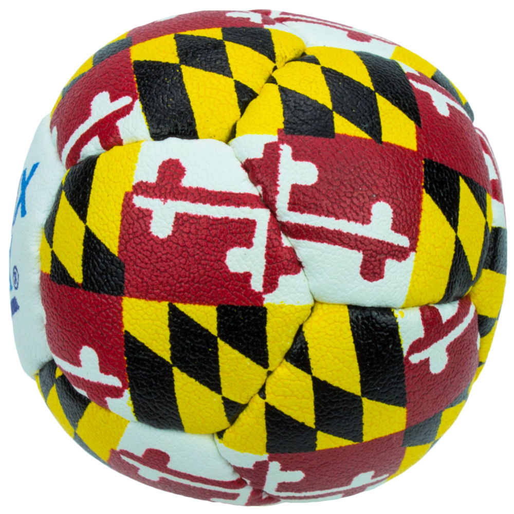 Swax Lax lacrosse training ball - Maryland pattern - side view