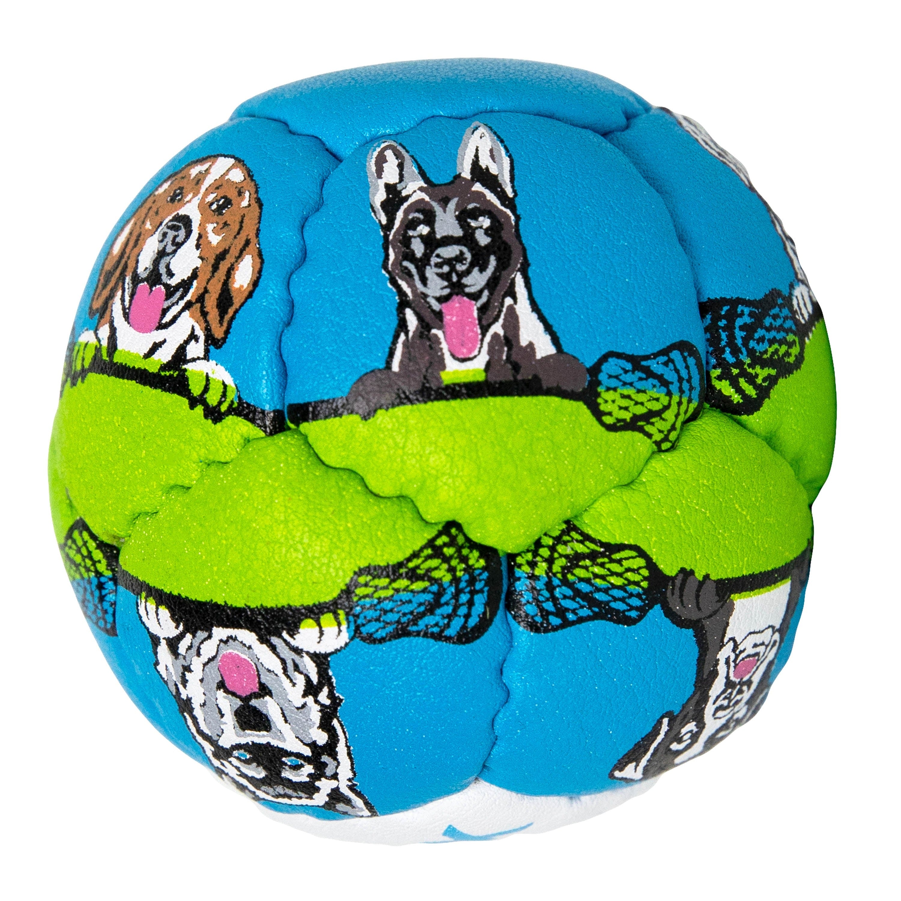 Face Off Dogs Swax Lax Lacrosse Practice Ball Pattern Indoor and Outdoor Training - Side View