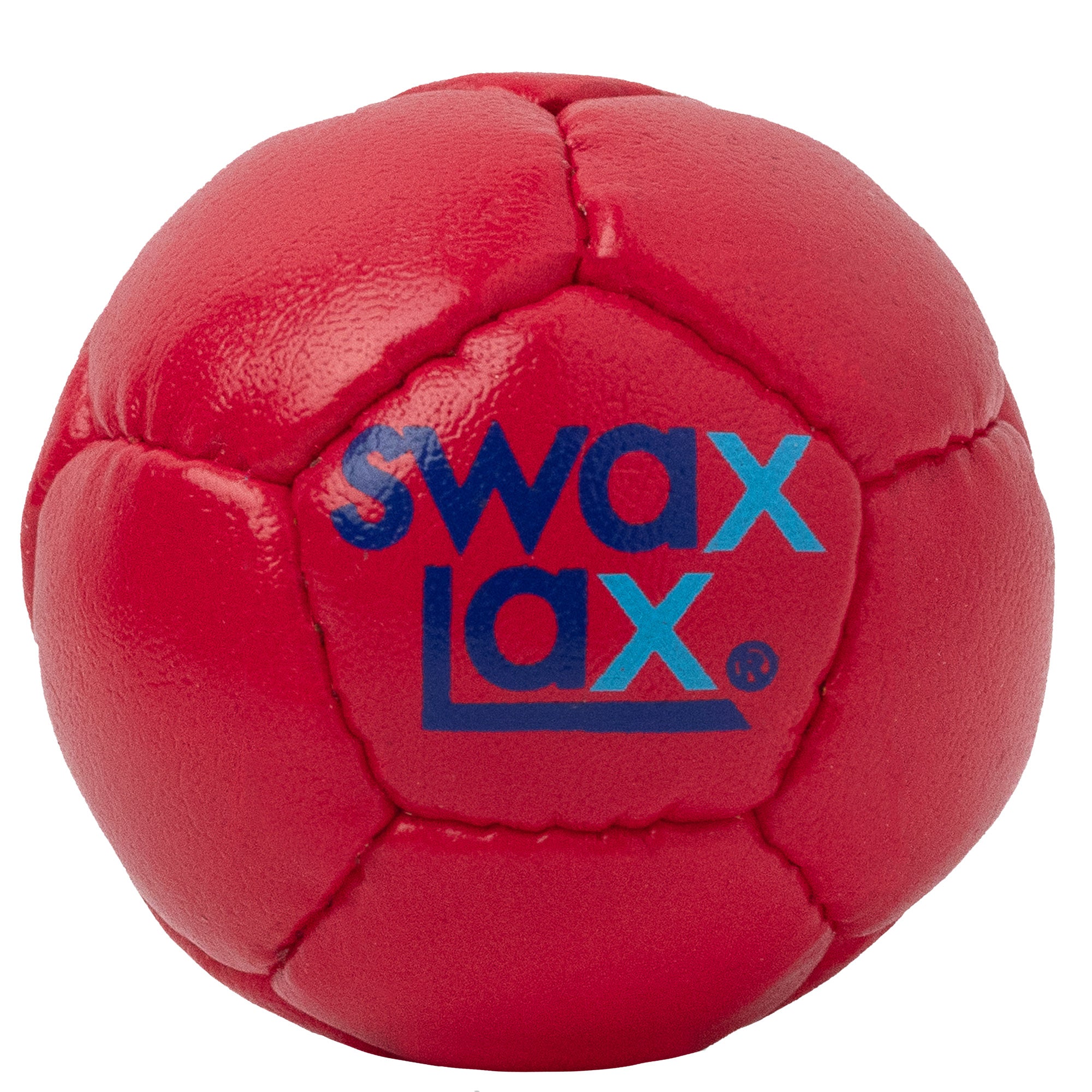 Red Swax Lax Lacrosse training ball - front view