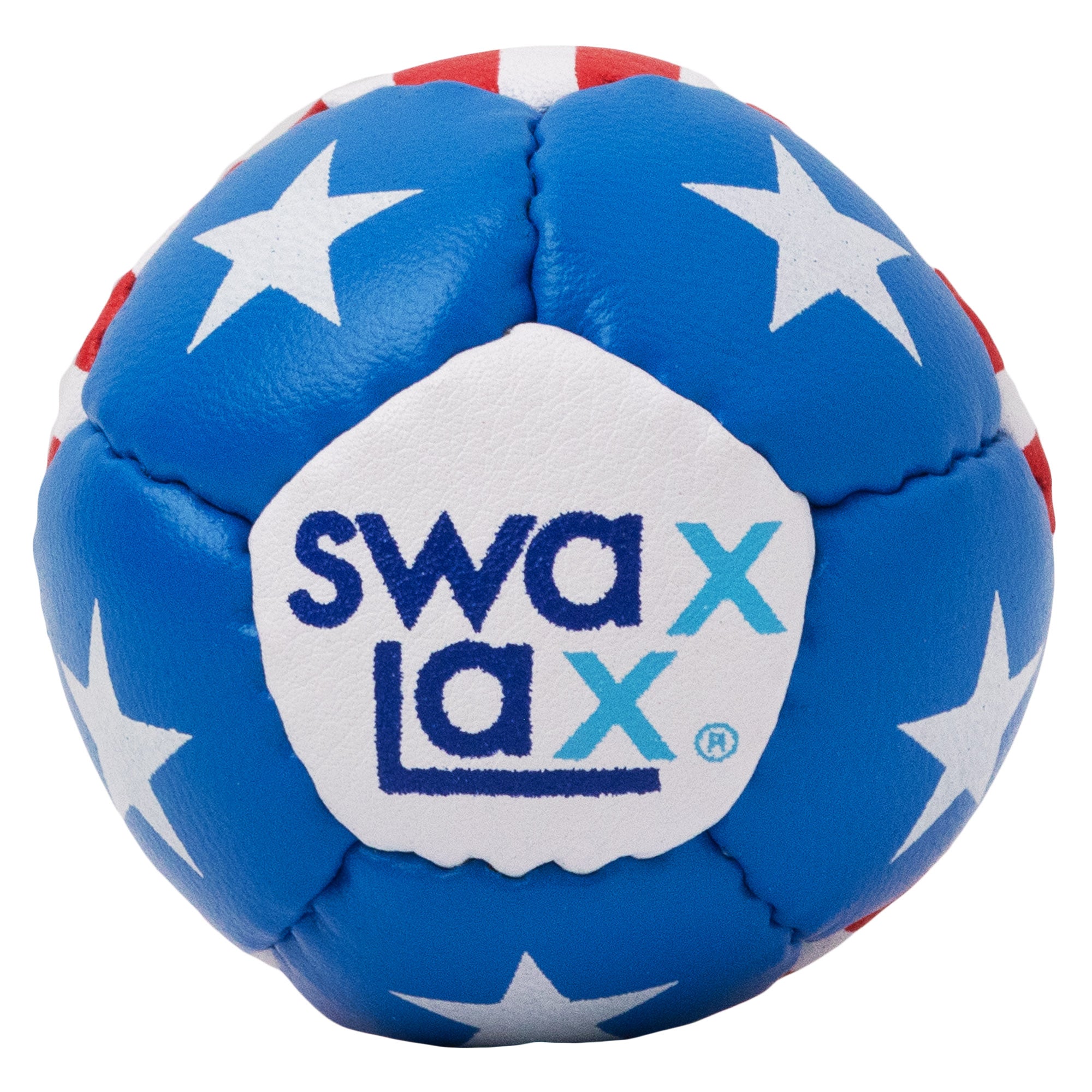 Stars 'n Stripes Swax Lax lacrosse training ball - front view