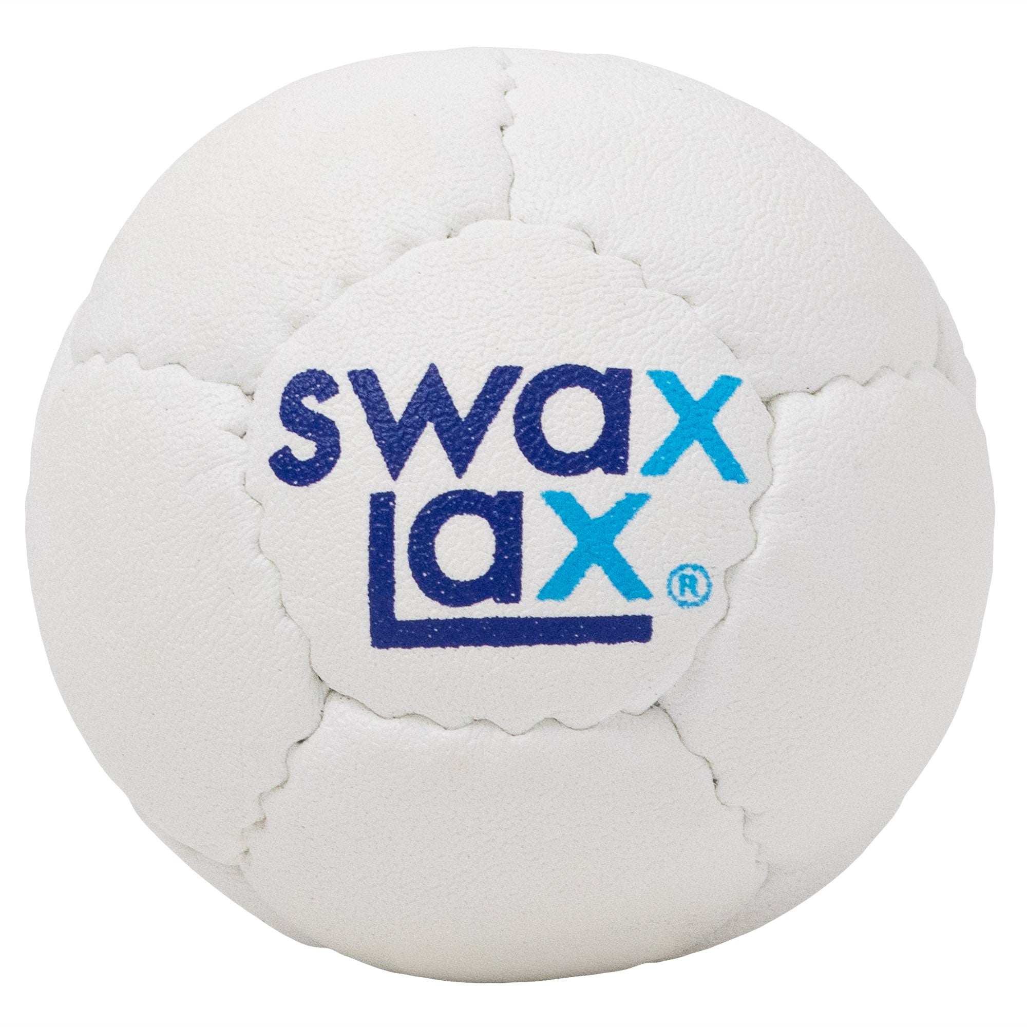 White Swax Lax lacrosse training ball - front view