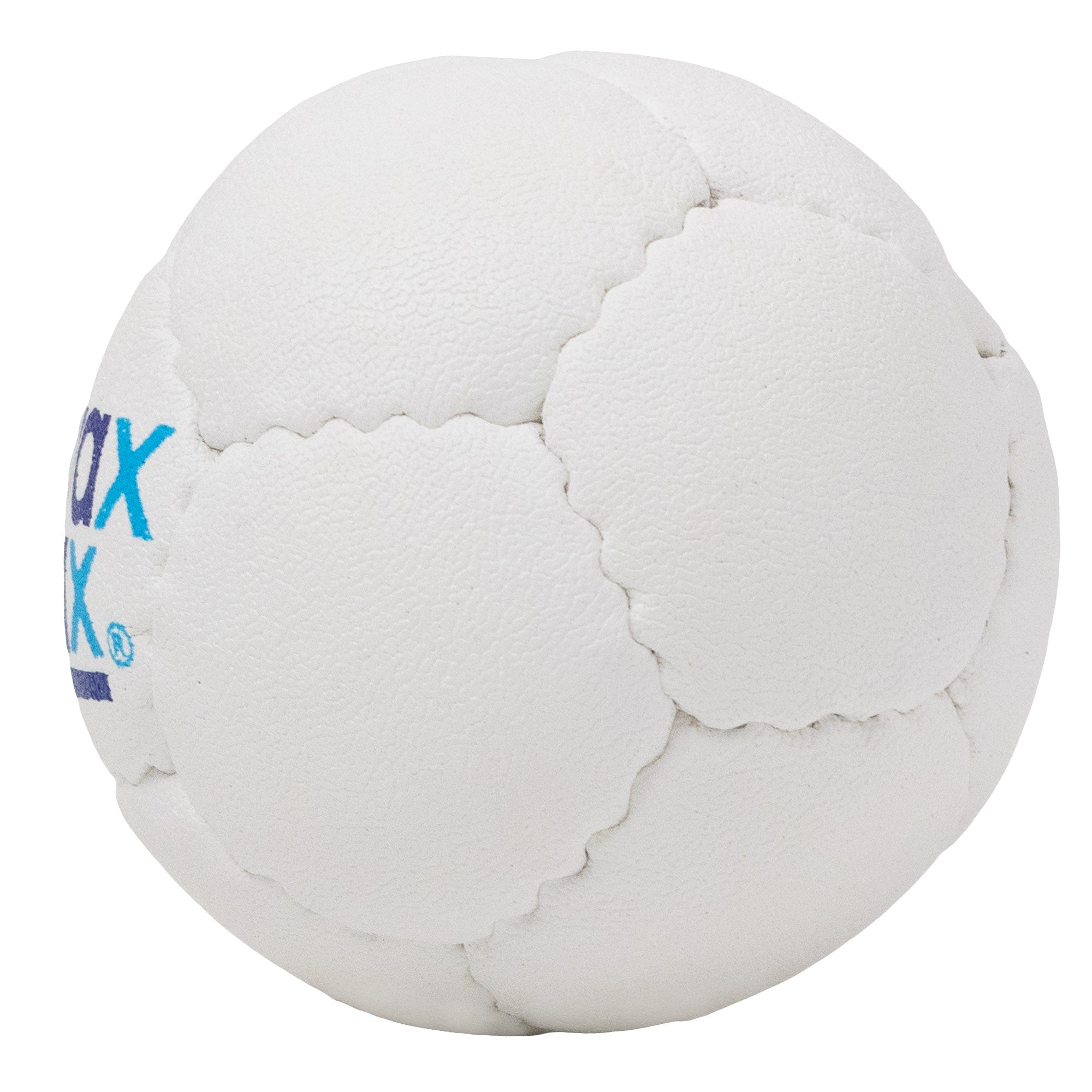 White Swax Lax lacrosse training ball - side view