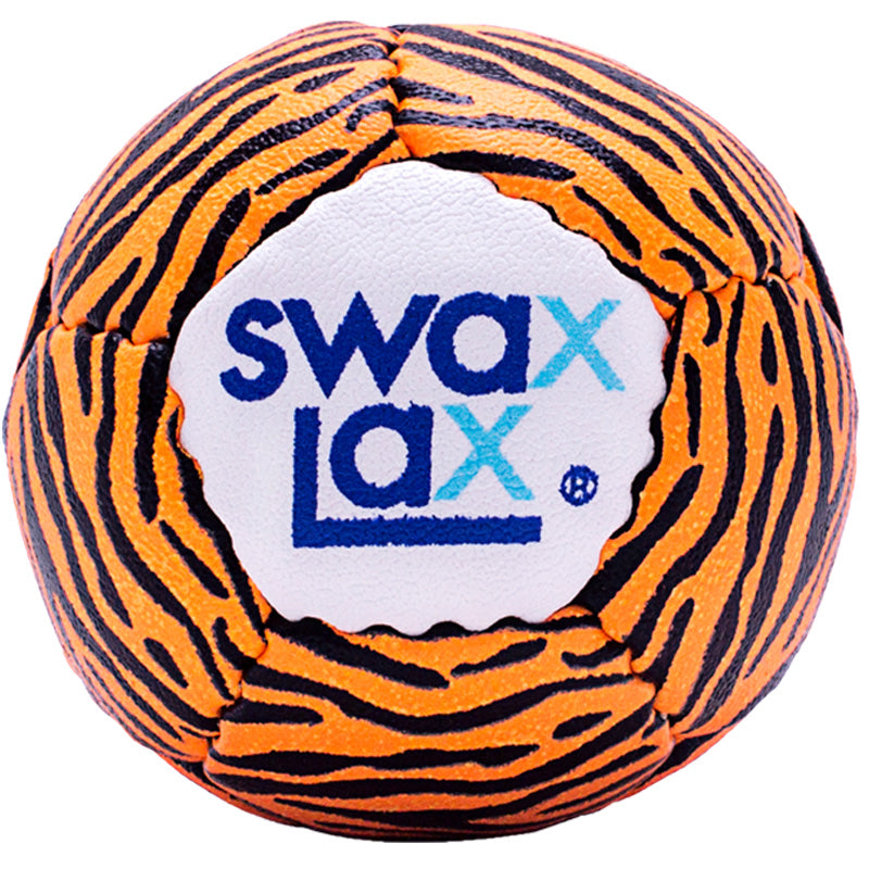 Swax Lax lacrosse training ball - Tiger pattern - front view