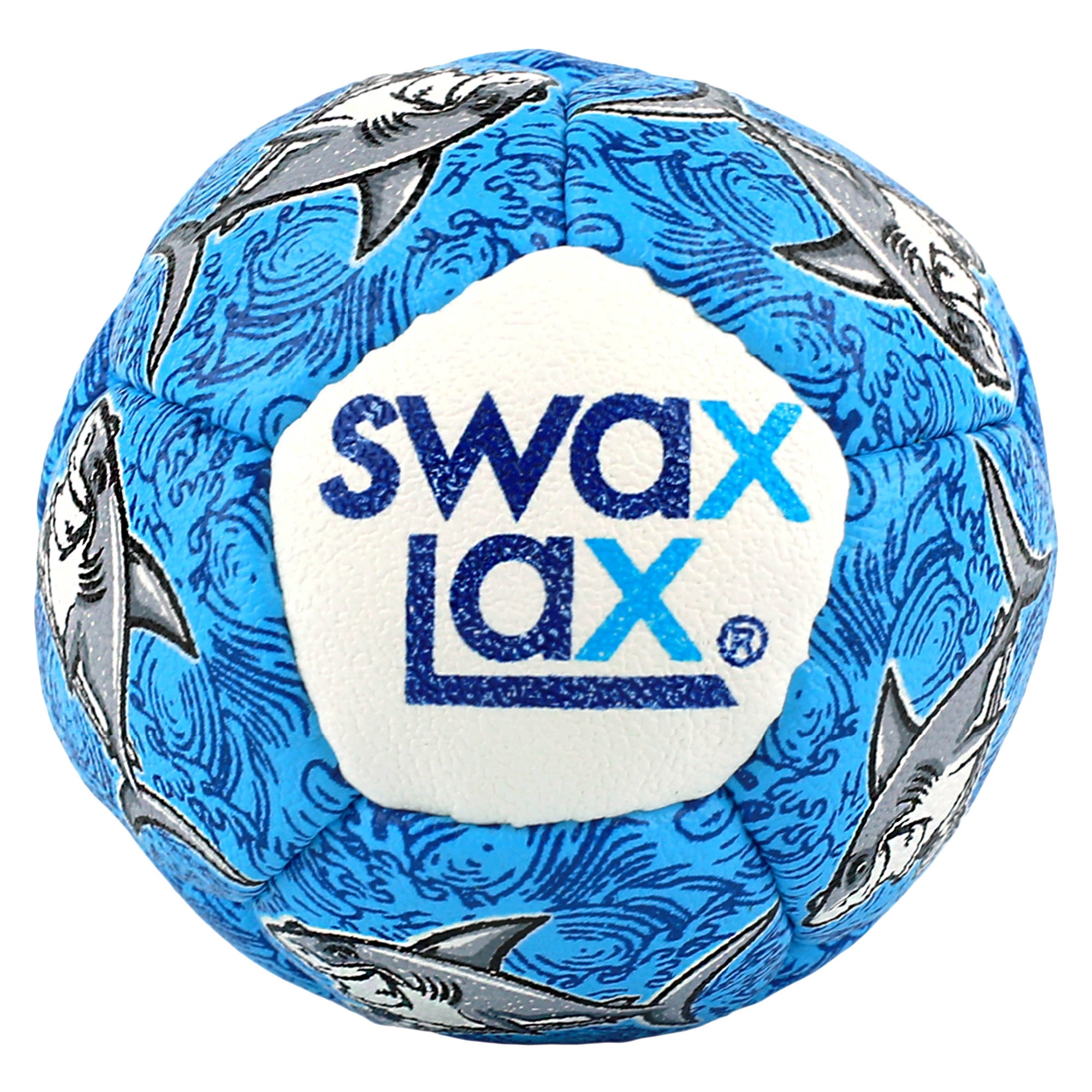 Swax Lax Shark Lacrosse Training Ball - Front View