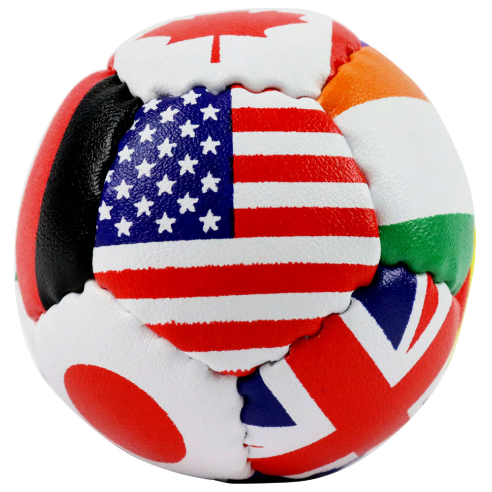 Swax Lax lacrosse training ball - flag pattern - back view
