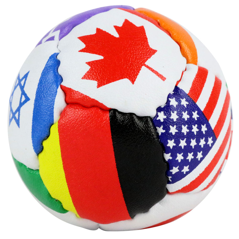 Swax Lax lacrosse training ball - flag pattern - side view